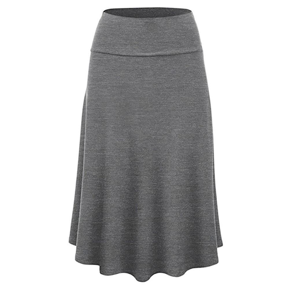 Flare Hem High Waist Midi Pleated Skirt - Deb Shops
