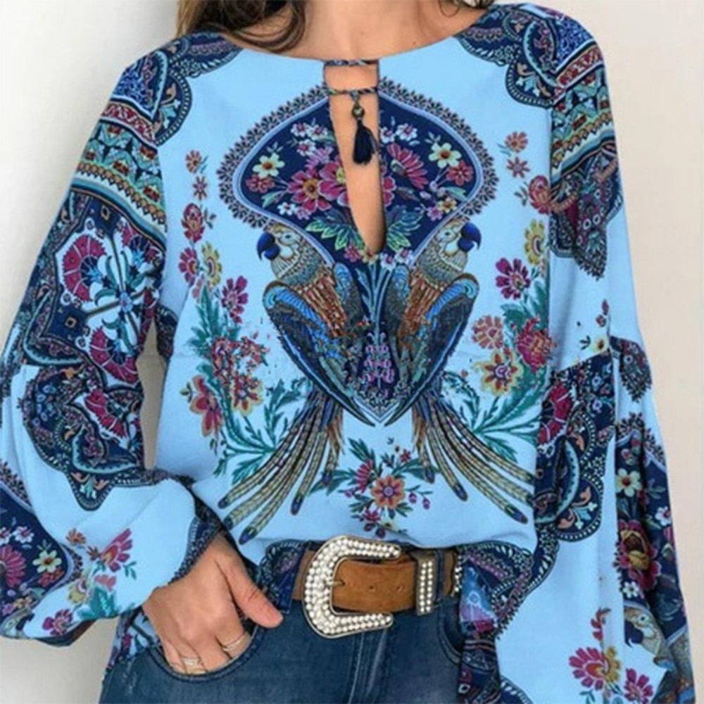 Floral Bohemian Vintage Blouse - Deb Shops
