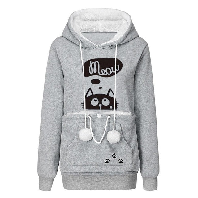 Hoodie Cuddle Pouch Sweatshirt Pocket Pullover - Deb Shops