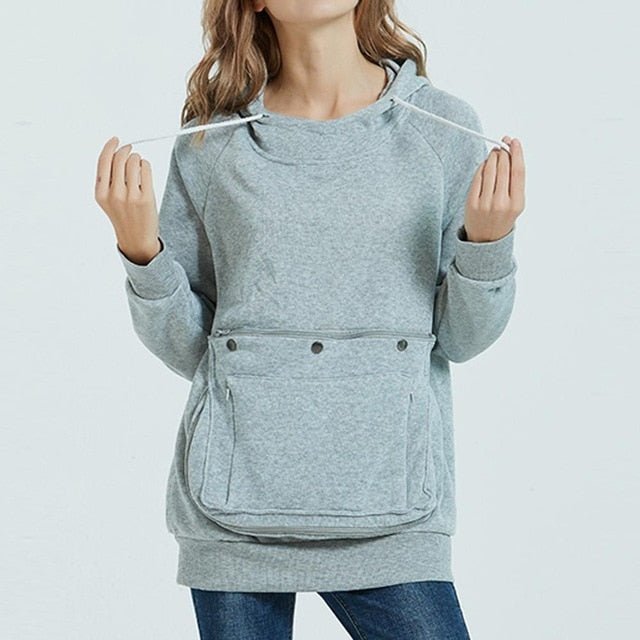 Hoodie Cuddle Pouch Sweatshirt Pocket Pullover - Deb Shops