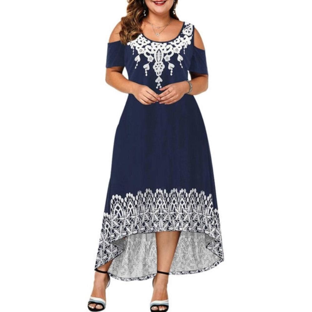 Large Size Elegant Hollow Out Dress - Deb Shops