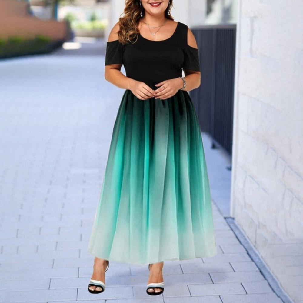 Large Size Elegant Hollow Out Dress - Deb Shops