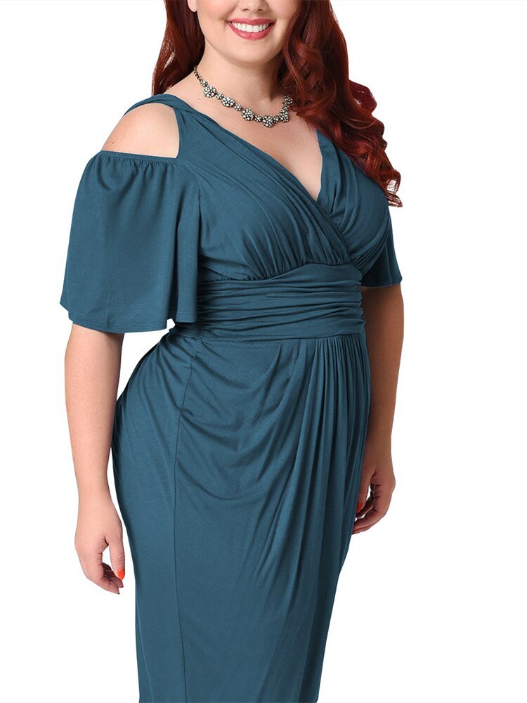 Plus Size Tight Hip Strapless Dress - Deb Shops