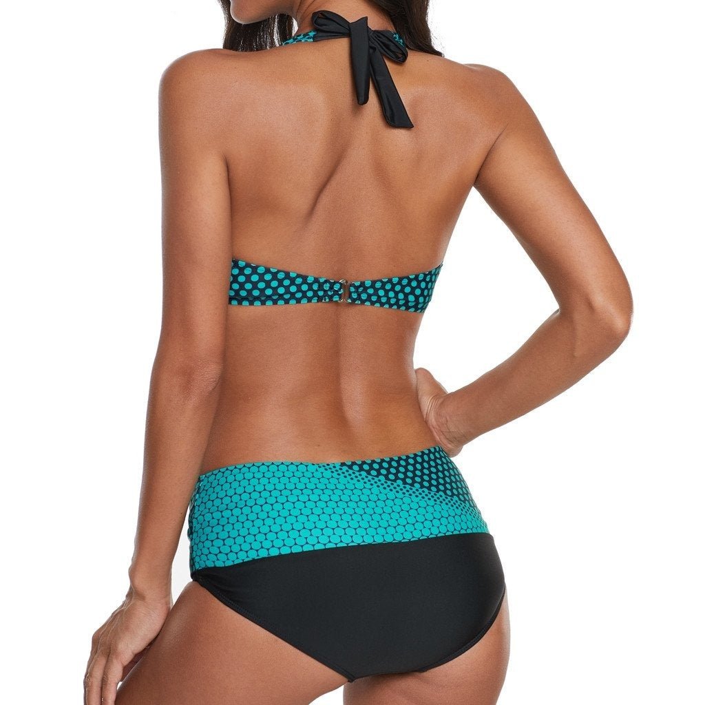 Polka Dots Bikinis Set Swimsuit Push Up - Deb Shops