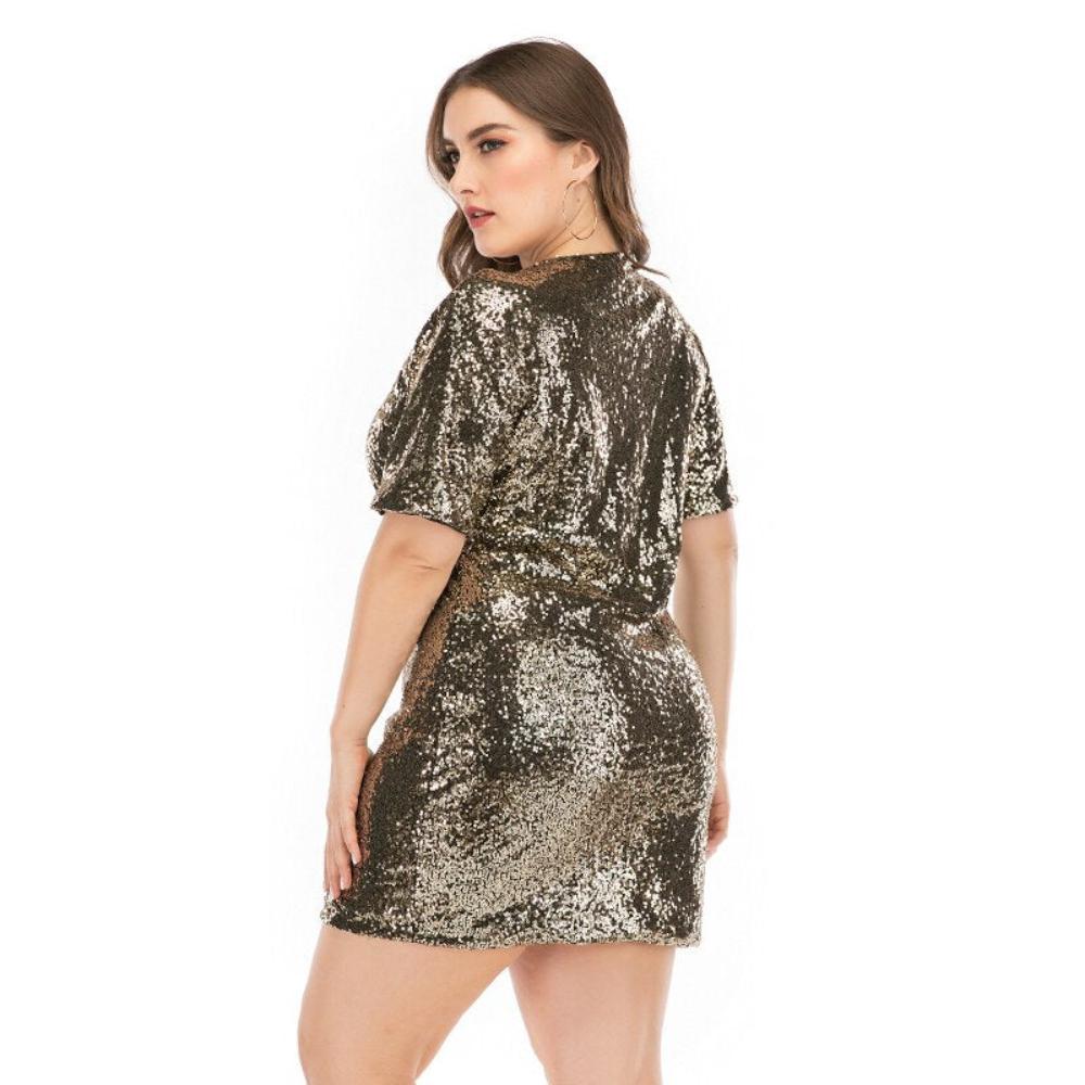 Sexy Deep V Neck Long Sleeve Dress - Deb Shops