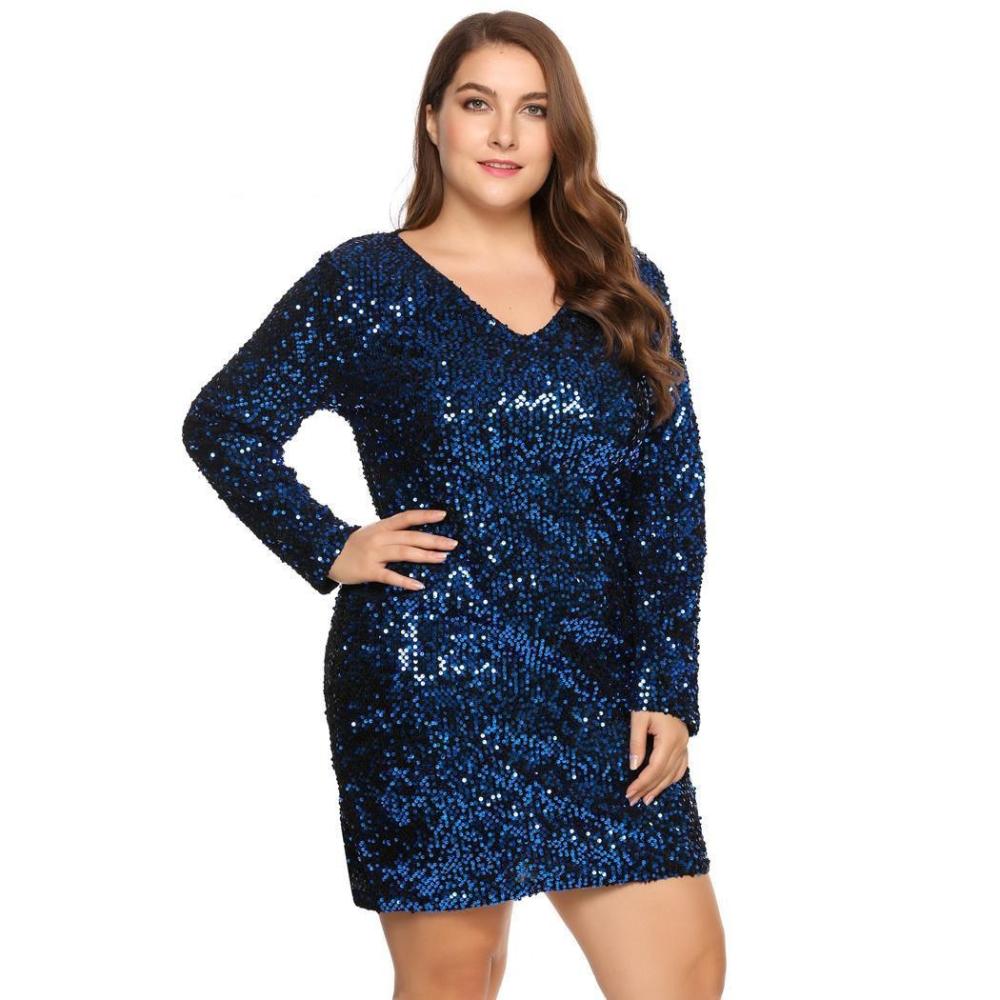 Sexy Deep V Neck Long Sleeve Dress - Deb Shops