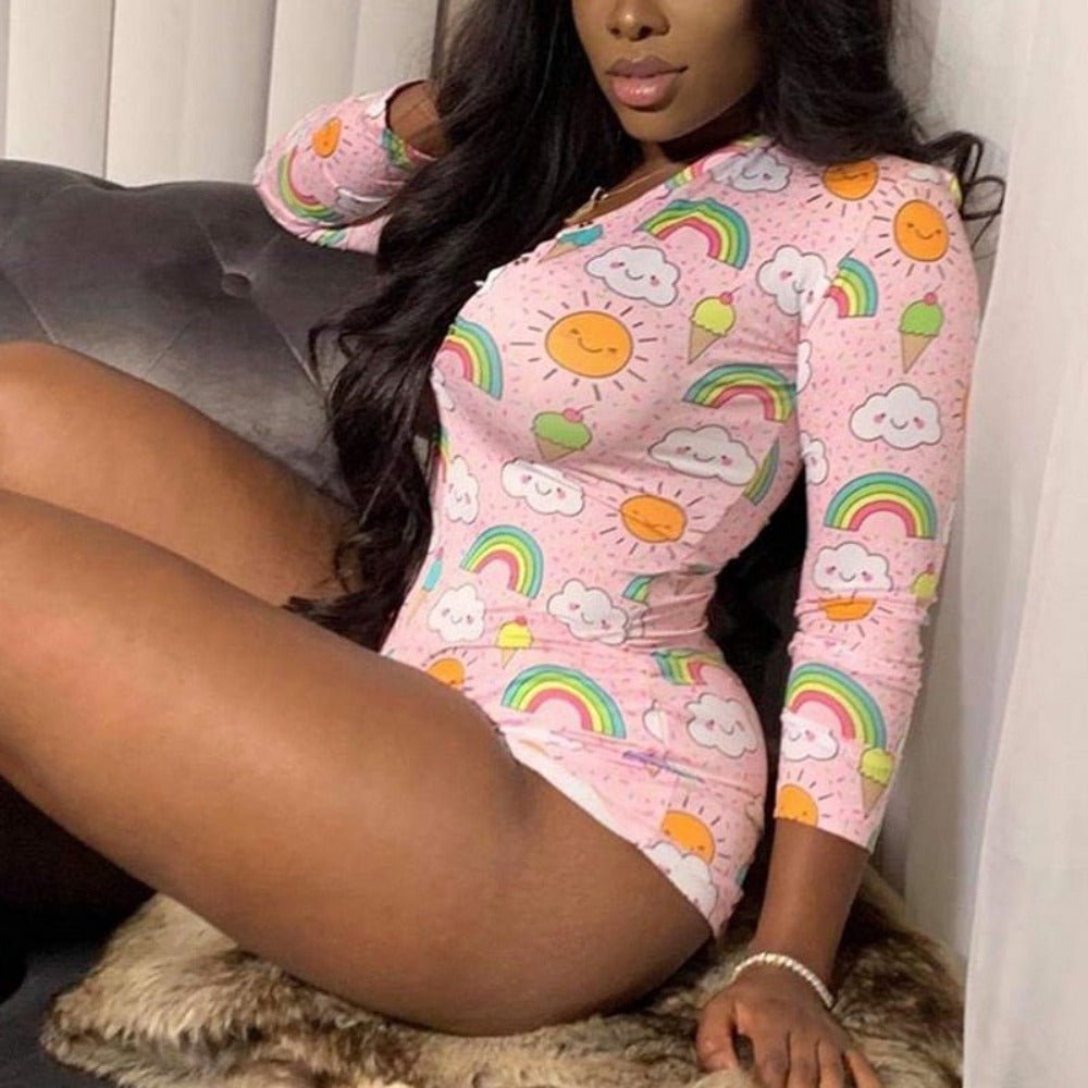 Sleepwear Pajamas Nightwear Short Romper - Deb Shops