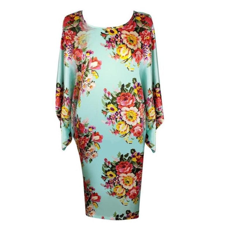 Satin Nightwear Nightgown Loose Bath Gown Nightdress Sleepwear Night Dress - Debshops