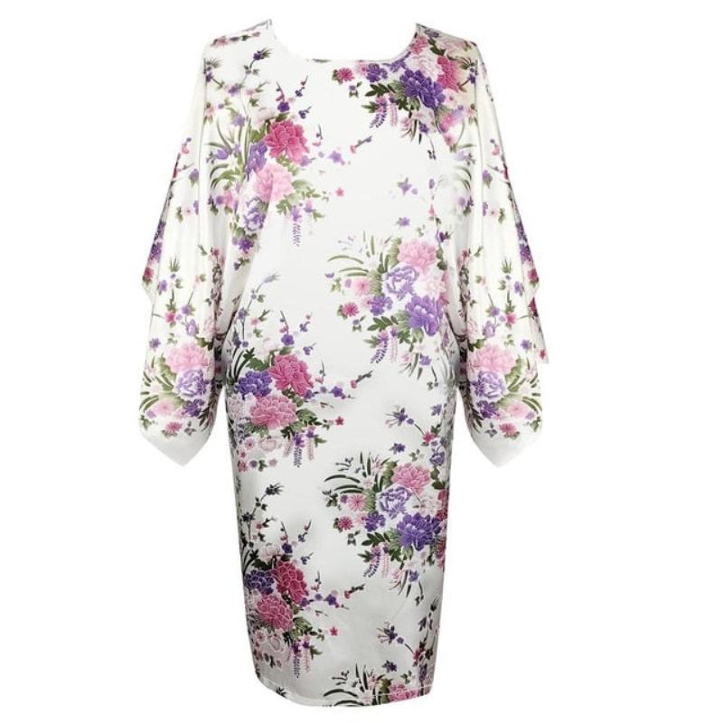 Satin Nightwear Nightgown Loose Bath Gown Nightdress Sleepwear Night Dress - Debshops