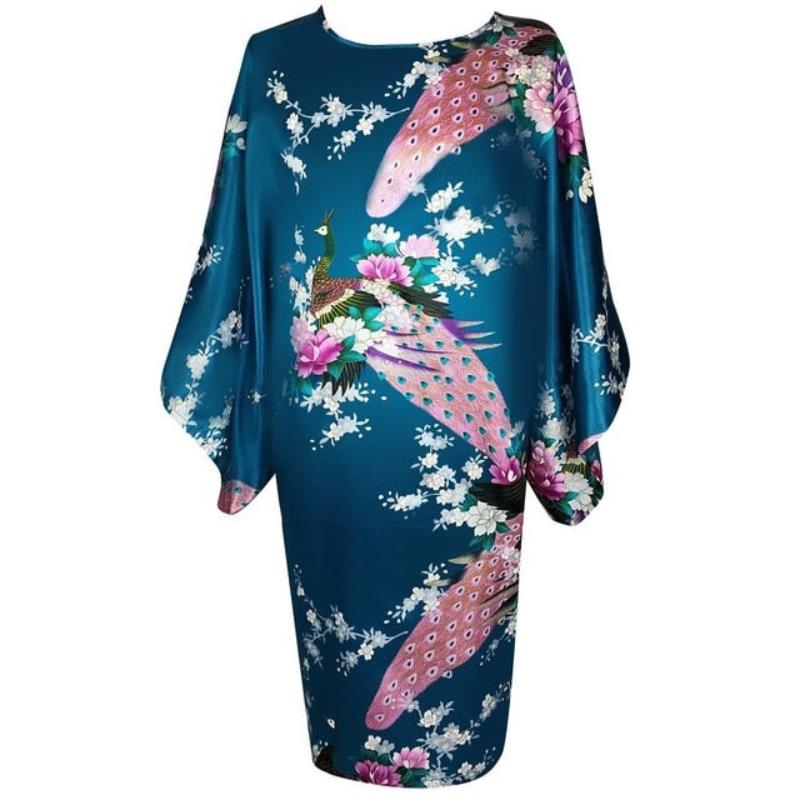 Satin Nightwear Nightgown Loose Bath Gown Nightdress Sleepwear Night Dress - Debshops