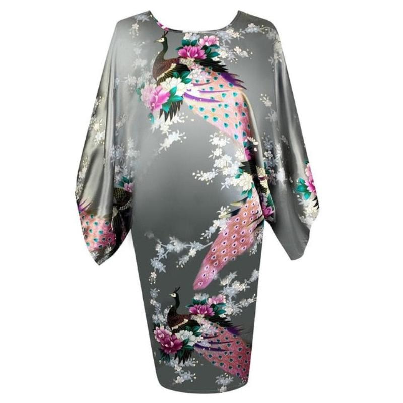 Satin Nightwear Nightgown Loose Bath Gown Nightdress Sleepwear Night Dress - Debshops