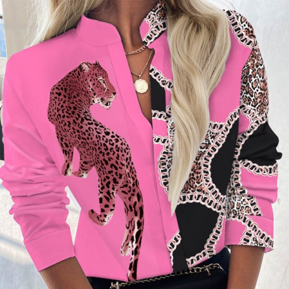 Elegant Adjustable Sleeve Button Blouse - Debshops