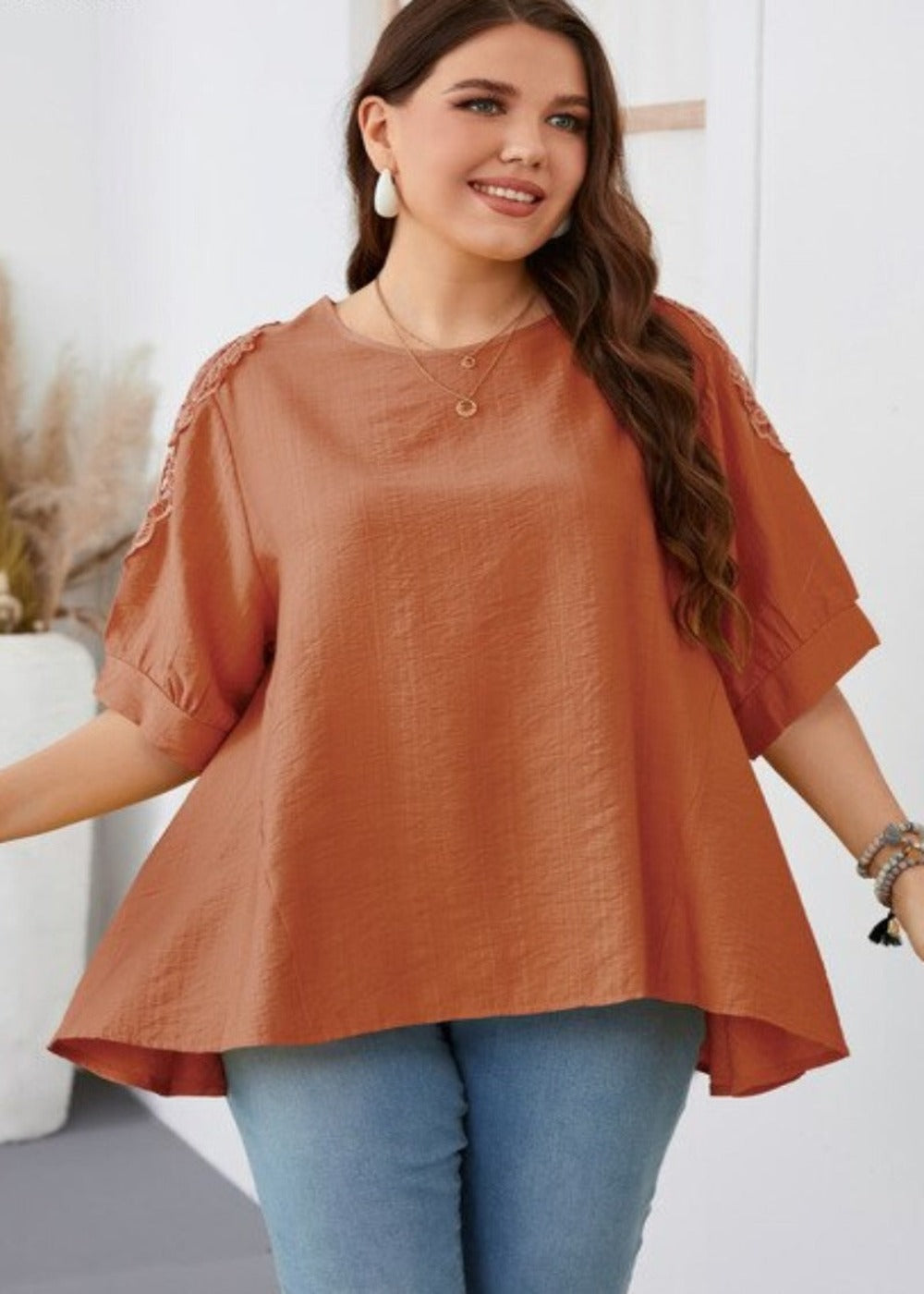 Plus Size Loose T shirt - Deb Shops