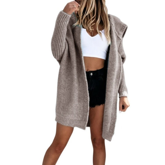 Knitted Sweater Thin Hoodie Cardigan - Debshops