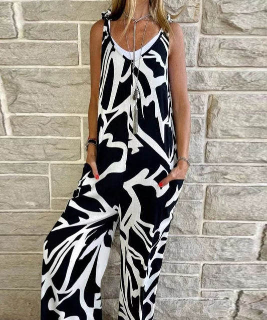V Neck Sleeveless Commute Lady Jumpsuit - Deb Shops