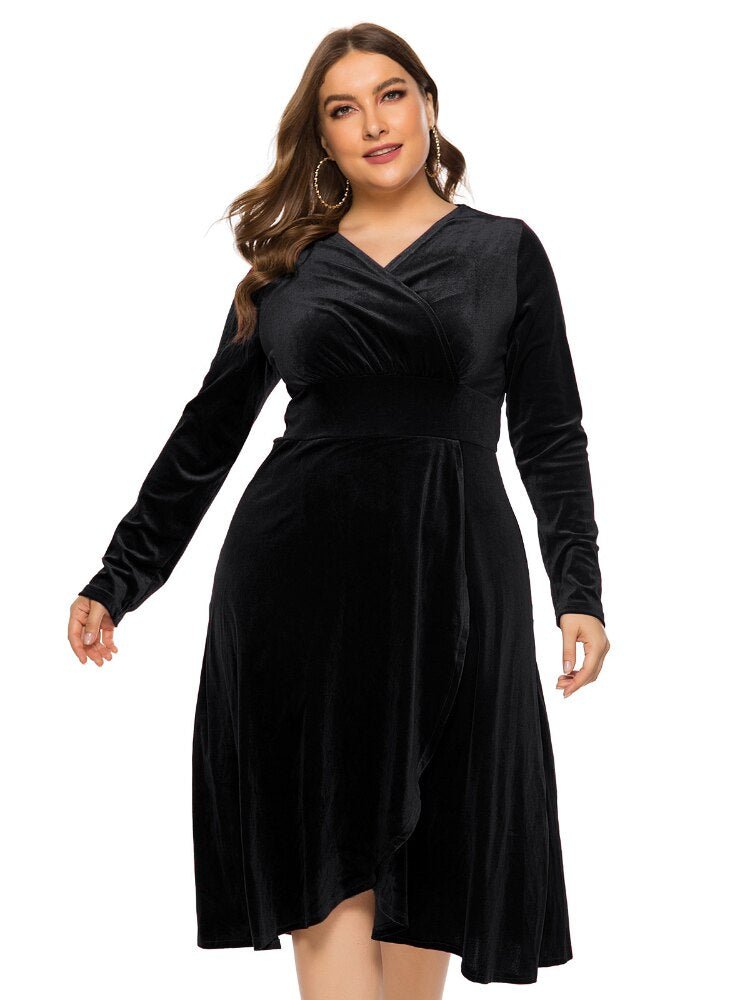 Velvet Long sleeve Party Dress - Deb Shops