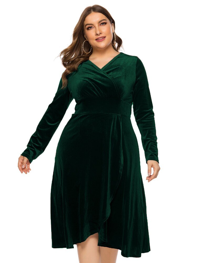 Velvet Long sleeve Party Dress - Deb Shops