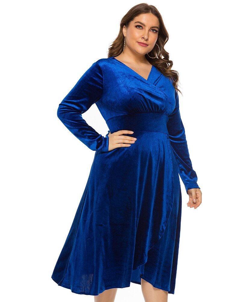 Velvet Long sleeve Party Dress - Deb Shops